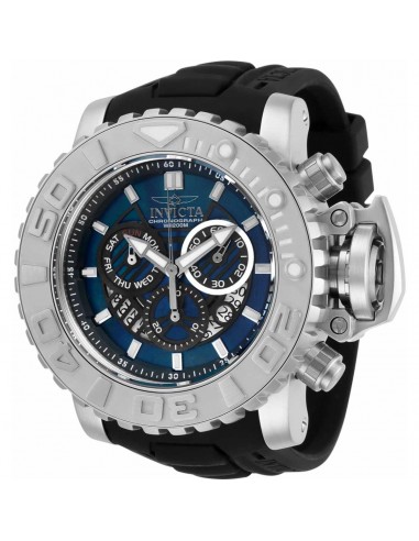 Invicta Men's Chronograph Watch - Sea Hunter Black and Blue Dial Rubber Strap | 32637 l'évolution des habitudes 