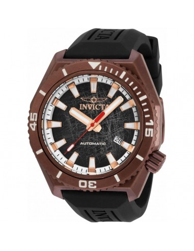 Invicta Men's Automatic Watch - Pro Diver Brown Case Silicone Strap Dive | 33909 Fin de série