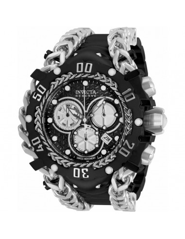 Invicta Men's Chronograph Watch - Gladiator Silver and Black Dial Bracelet | 34435 online