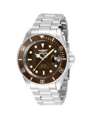 Invicta Men's Automatic Watch - Pro Diver Brown Dial Silver Steel Bracelet | 35689 Le MVP de beaucoup