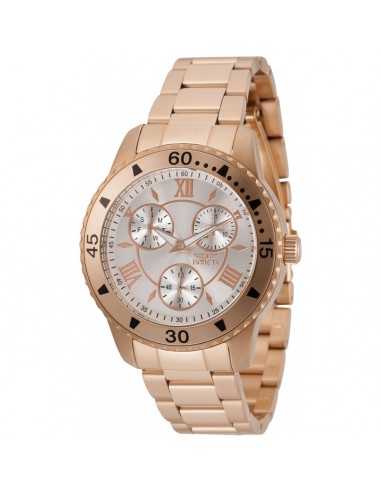 Invicta Women's Quartz Watch - Angel Silver Dial Rose Gold Steel Bracelet | 35829 Pour