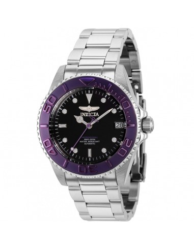 Invicta Women's Automatic Watch - Pro Diver Black Dial Silver Steel Bracelet | 36769 la chaussure