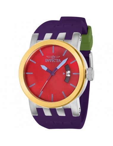 Invicta Women's Quartz Watch - DNA Date Red Dial Purple Silicone Rubber Strap | 36961 2023