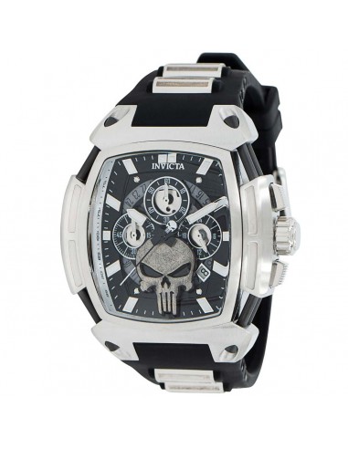 Invicta Men's Chronograph Watch - Marvel Punisher Quartz Black and Silver Dial | 37831 pour bénéficier 