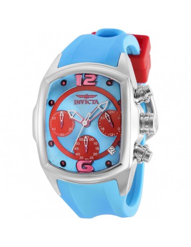 Invicta Women's Chronograph Watch - Lupah Quartz Light Blue and Red Dial Strap | 36969 ouvre sa boutique