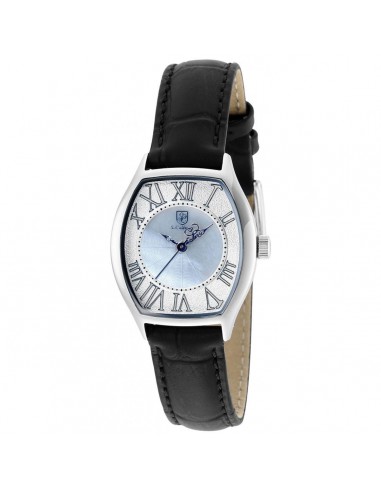 S. Coifman Women's Watch - Legacy Quartz Silver Tone MOP Dial Black Strap | SC0383 à prix réduit toute l'année