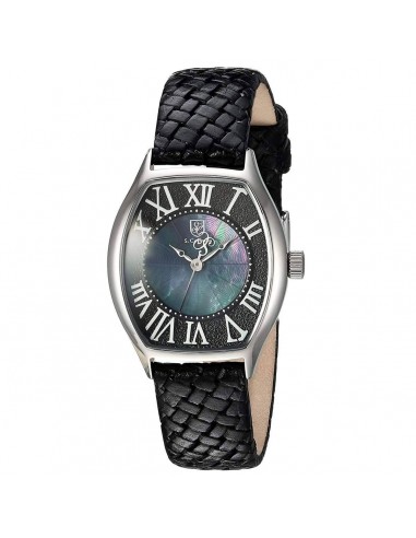 S. Coifman Women's Quartz Watch - Legacy Black MOP Dial Leather Strap | SC0384 soldes