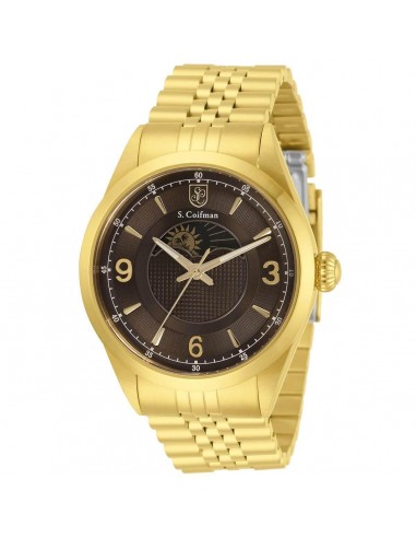 S. Coifman Men's Watch - Day-Night Indicator Brown Dial Yellow Gold Case | SC0429 2 - 3 jours ouvrés.