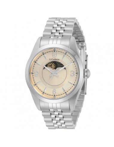 S. Coifman Women's Watch - Day-Night Indicator Beige Dial Silver Tone Case | SC0431 à prix réduit toute l'année