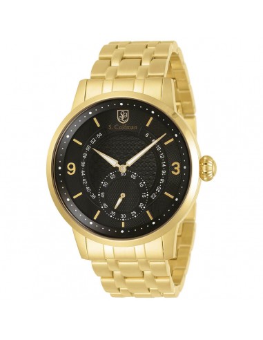 S. Coifman Men's Watch - Quartz Black Dial Yellow Gold Bracelet | SC0463 vous aussi creer 