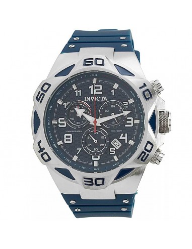 Invicta Men's Watch - Coalition Forces Silver Tone Case Blue Silicone Strap | 36702 Fin de série