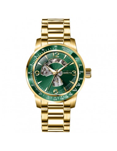 Invicta Men's Watch - Specialty Mechanical Green Dial Yellow Gold Bracelet | 38557 la colonne vertébrale