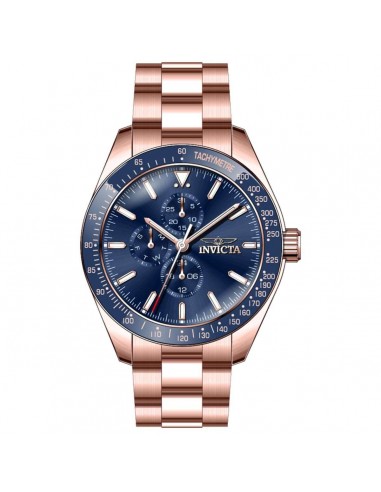 Invicta Men's Chronograph Watch - Aviator Blue Bezel Rose Gold Bracelet | 38971 Comparez plus de prix