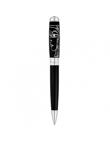 S.T. Dupont Ballpoint Pen - Picasso Chinese Black Lacquer with Palladium | 415046 en linge