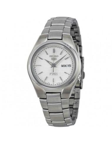 Seiko Men's Automatic Watch - 5 Sports White Dial Silver Steel Bracelet | SNK601K1 À commander