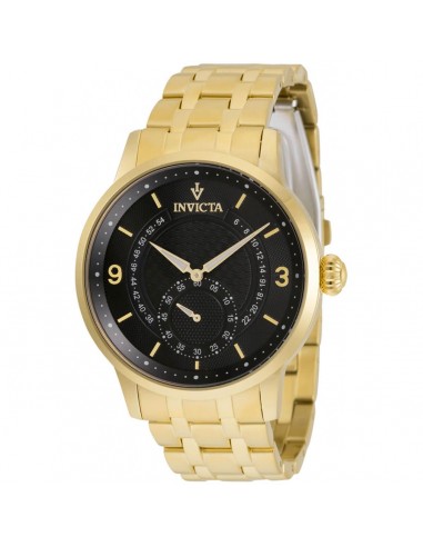 Invicta Men's Quartz Watch - Vintage Black Dial Yellow Gold Bracelet | 36226 vente chaude votre 