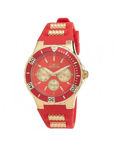 Invicta Men's Chronograph Watch - Aviator Red and Gold Tone Dial Strap | 37320 votre restaurant rapide dans 