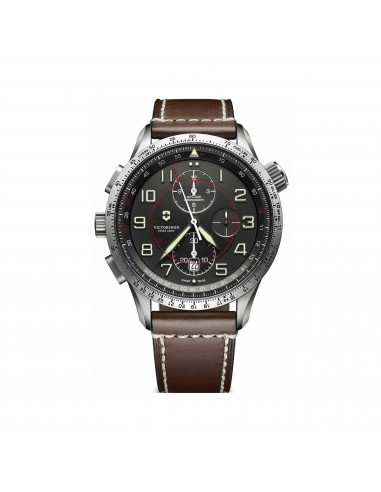 Victorinox Swiss Army Men's Chrono Watch - Airboss Mach 9 Black Dial Strap | 241710 de votre