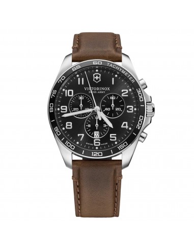 Victorinox Swiss Army Men's Watch - FieldForce Classic Chrono Brown Strap| 241928 Fin de série