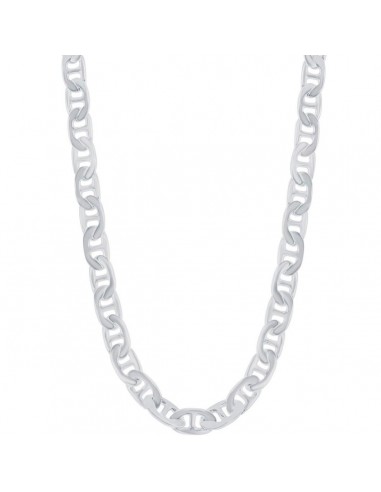 Classic Men's Chain - Rhodium Plated Sterling Silver 6.4mm Marina, 24 inch | Q-5555-24 Venez découvrir notre 