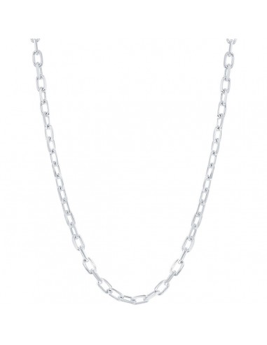 Classic Men's Chain - Rhodium Plated Sterling Silver 4.1mm Anchor, 24 inch | Q-5584-24 hantent personnes