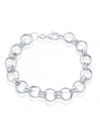 Classic Women's Bracelet - Sterling Silver Multi Circle Link | S-4656 livraison et retour toujours gratuits