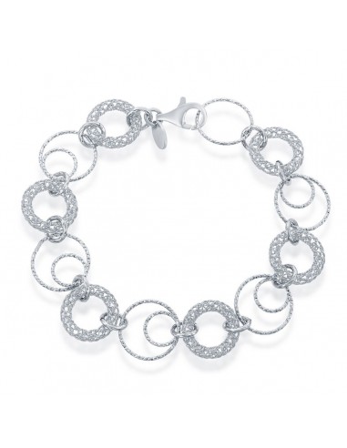 Classic Women's Bracelet - Sterling Silver Open Circles Link | S-4797 le concept de la Pate a emporter 