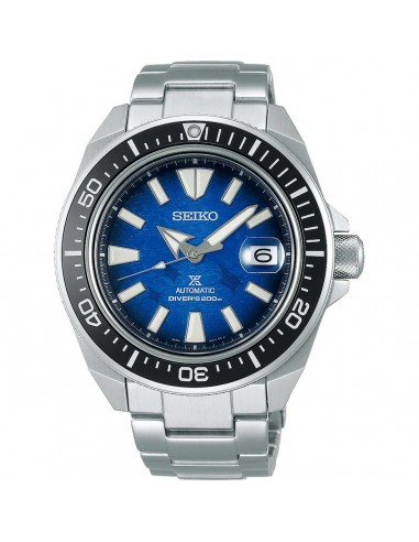 Seiko Men's Automatic Watch - Prospex Save the Ocean Blue Dial SS Bracelet | SRPE33K1 Comparez plus de prix