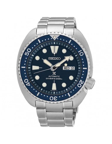 Seiko Men's Automatic Watch - Prospex Turtle Blue Dial Silver Bracelet | SRPE89K1 meilleur choix