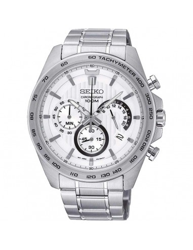 Seiko Men's Quartz Watch - Chronograph White Dial Stainless Steel Bracelet | SSB297P1 acheter