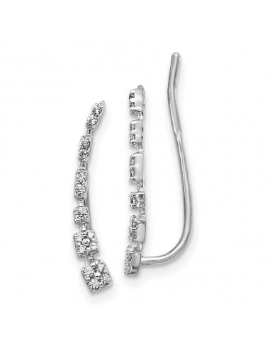 14k White Gold Diamond Earrings vous aussi creer 