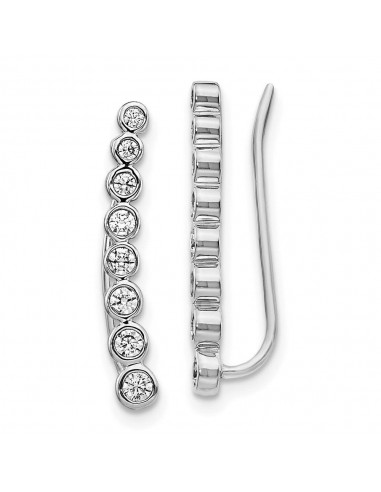 14k White Gold Diamond Earrings d'Europe débarque