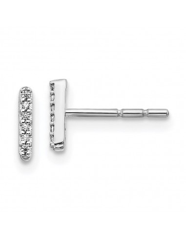 14k White Gold Diamond Initial I Earrings store