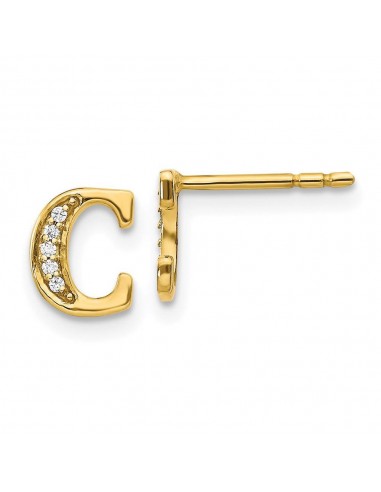 14k Diamond Initial C Earrings online