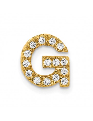 14k Diamond Initial G Charm la colonne vertébrale