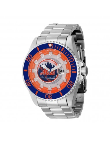 Invicta Men's Watch - MLB New York Mets Rotating Bezel Silver Steel Bracelet | 43471 Venez acheter