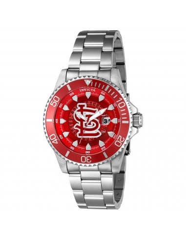 Invicta Men's Watch - MLB St. Louis Cardinals Rotating Bezel Silver Bracelet | 43479 du meilleur 