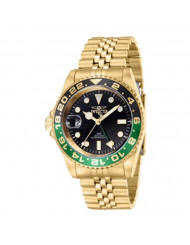 Invicta Men's Watch - Pro Diver Green and Black Bezel Yellow Gold Bracelet | 43973 sur le site 