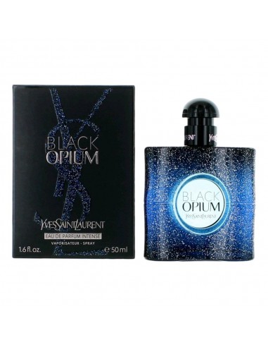 Black Opium by Yves Saint Laurent, 1.6 oz Eau De Parfum Spray Intense for Women brillant des détails fins