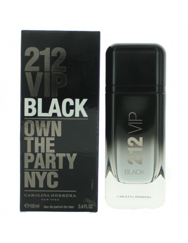 212 VIP Black by Carolina Herrera, 3.4 oz Eau De Parfum Spray for Men brillant des détails fins