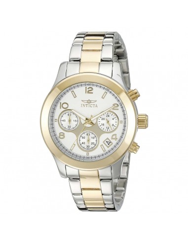 Invicta 19219 Women's Angel Silver Dial Two Tone Steel Chronograph Quartz Watch Dans la société mordern