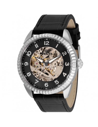 Invicta Men's Automatic Watch - Specialty Skeleton Dial Black Leather Strap | 36560 votre restaurant rapide dans 