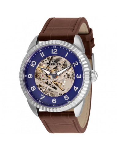 Invicta Men's Automatic Watch - Specialty Blue Skeleton Dial Brown Strap | 36561 Venez acheter