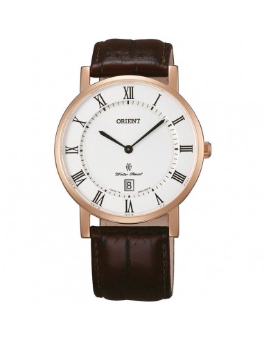 Orient Men's Quartz Watch - Classic White Dial Date Display Brown Strap | FGW0100EW0 Comparez plus de prix