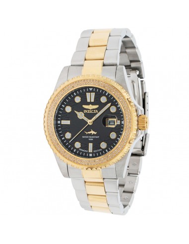 Invicta Men's Quartz Watch - Pro Diver Black Dial TT Stainless Steel Bracelet | 37972 Le MVP de beaucoup